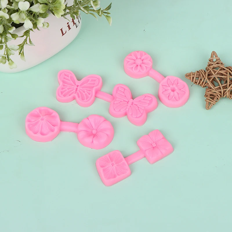 

Flower Silicone Mold Embossed Fondant Cake Clay Candy Jelly Chocolate Molds