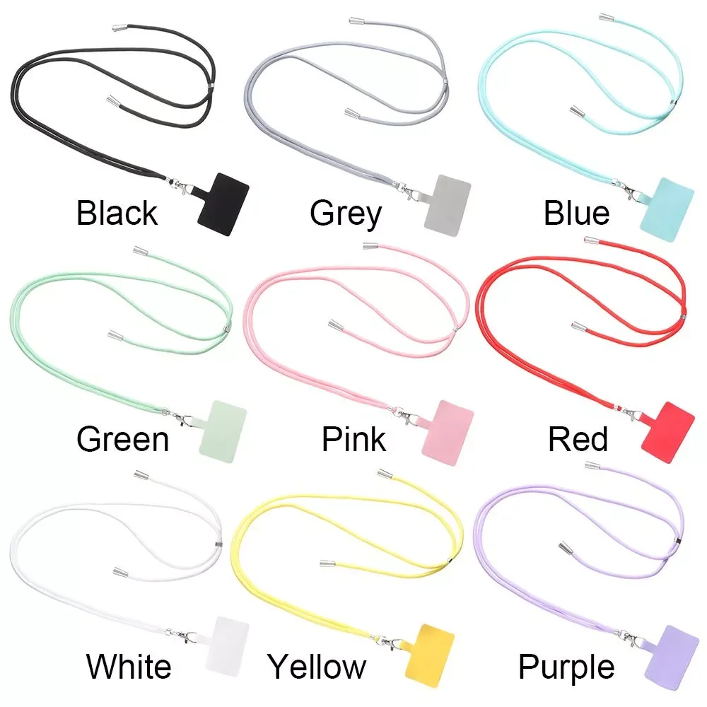 

Hot Sales Phone Safety Tether Chain Rope Adjustable Phone Lanyard Anti-lost Lanyard Strap Detachable Colorful Neck Cord