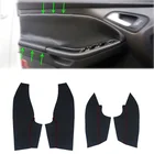 Мягкая кожаная накладка на дверь из микрофибры для Ford Focus 2014, 2015, 2016, 2017, 2018, панель интерьера автомобиля, Обложка подлокотника, кожаная отделка