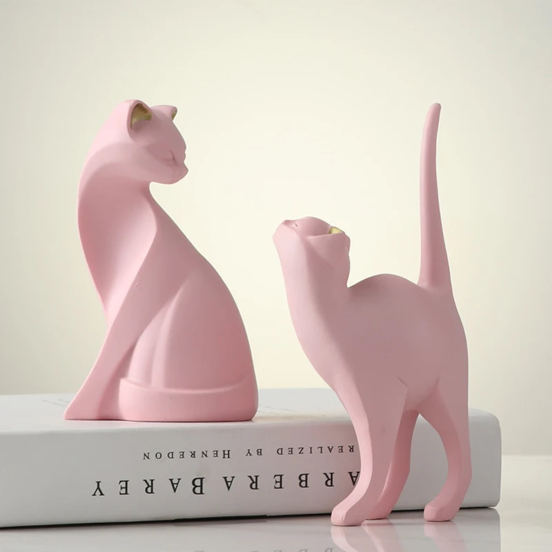 Очаровательные Фигурки Кошек В Европейском Стиле Искусственные Декоративные