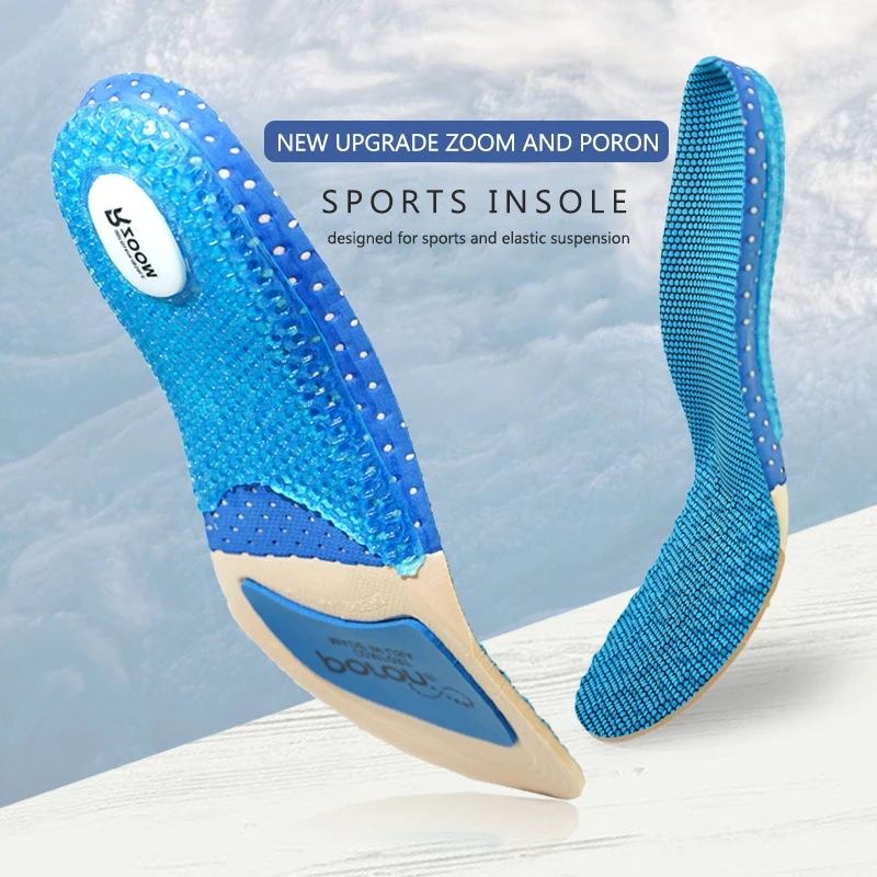 Sneaker Insole Insole Silicone Free Size Men's and Women's Orthopedic Arch Support Shoe Pad Soft Running Cutable Sports Insole