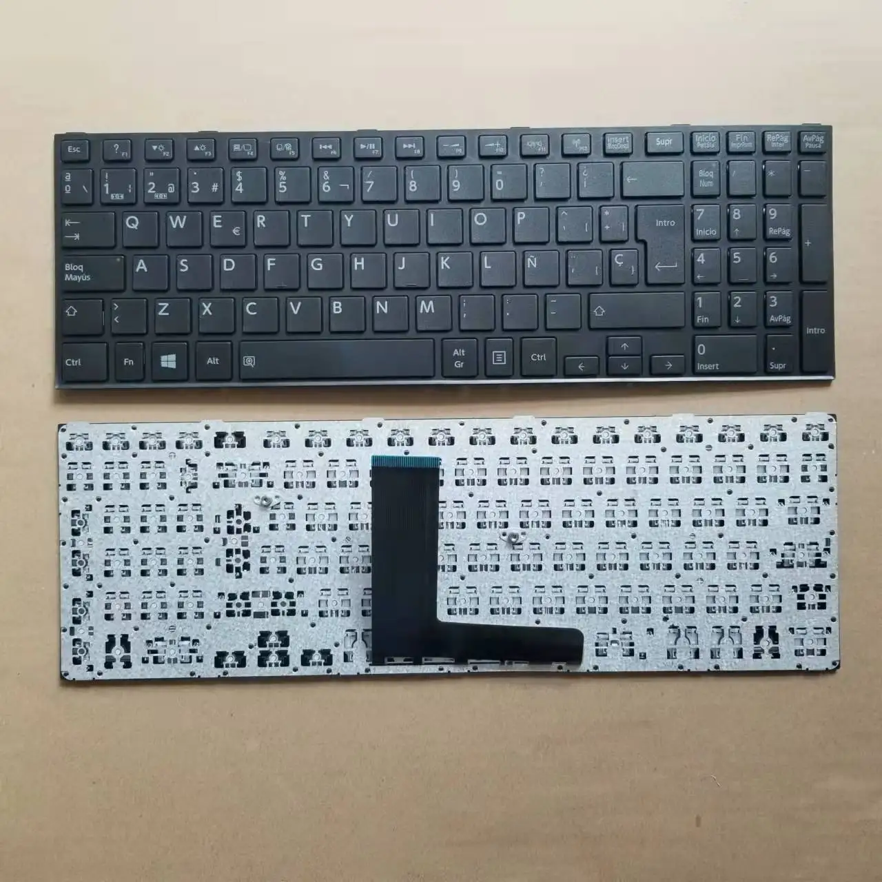 New For Toshiba Satellite C55t-b C55d-b C55dt-b Tecra C50-b Series SP Spanish Laptop Keyboard Black