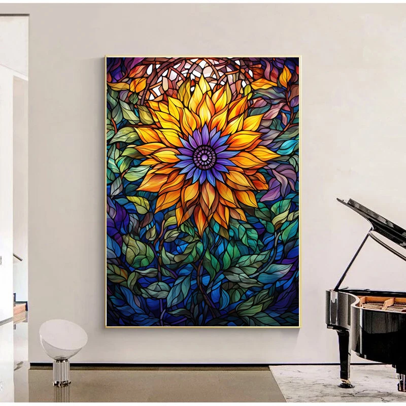 Разноцветный стеклянный художественный плакат шелковая эмалированная