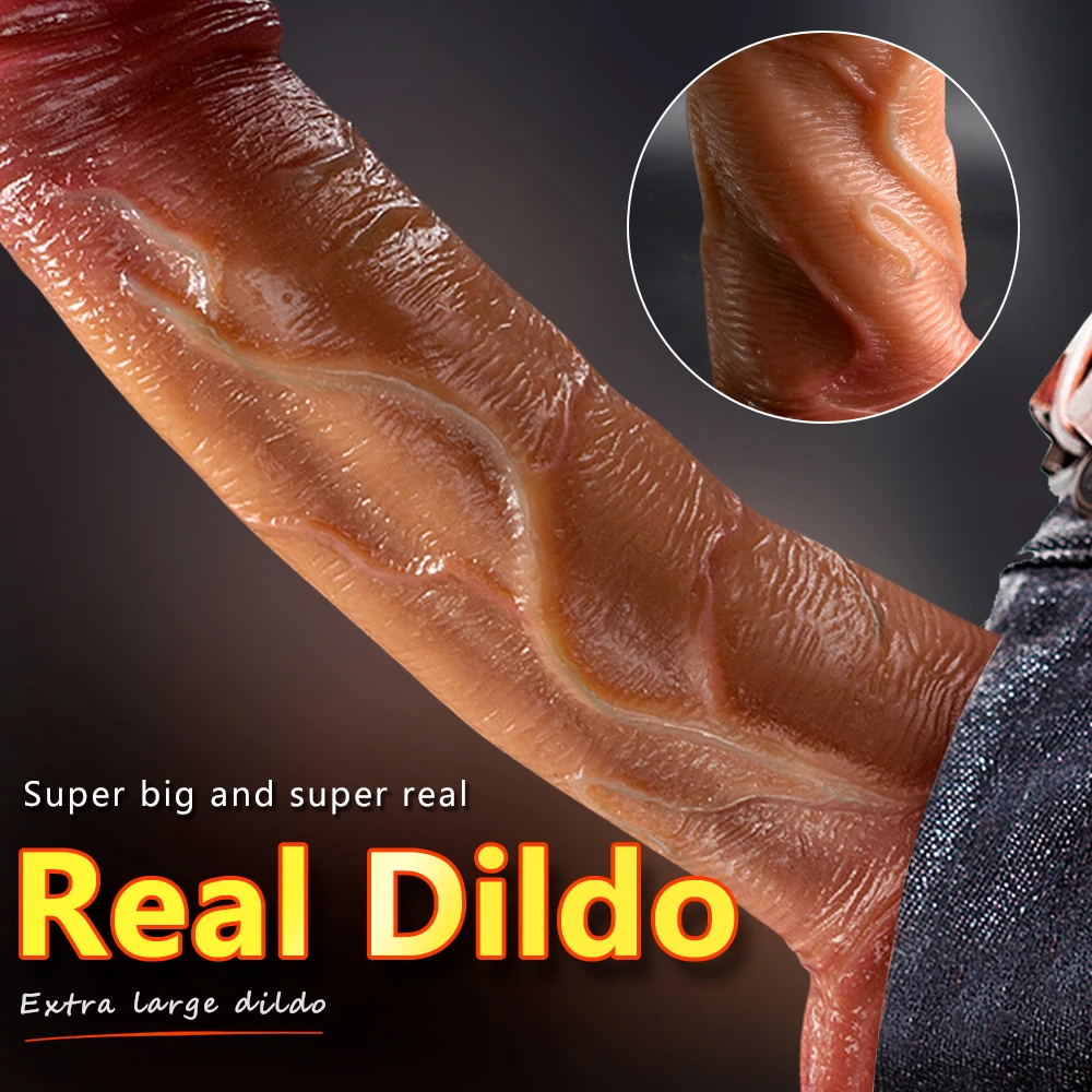 Новый мягкий настоящий пенис большой силиконовый фаллоимитатор ощущение кожи на