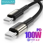 KUULAA USB C к USB Type C кабель PD 100 Вт Быстрая зарядка для Samsung S10 S9 MacBook iPad Huawei провод для быстрой зарядки USBC кабель