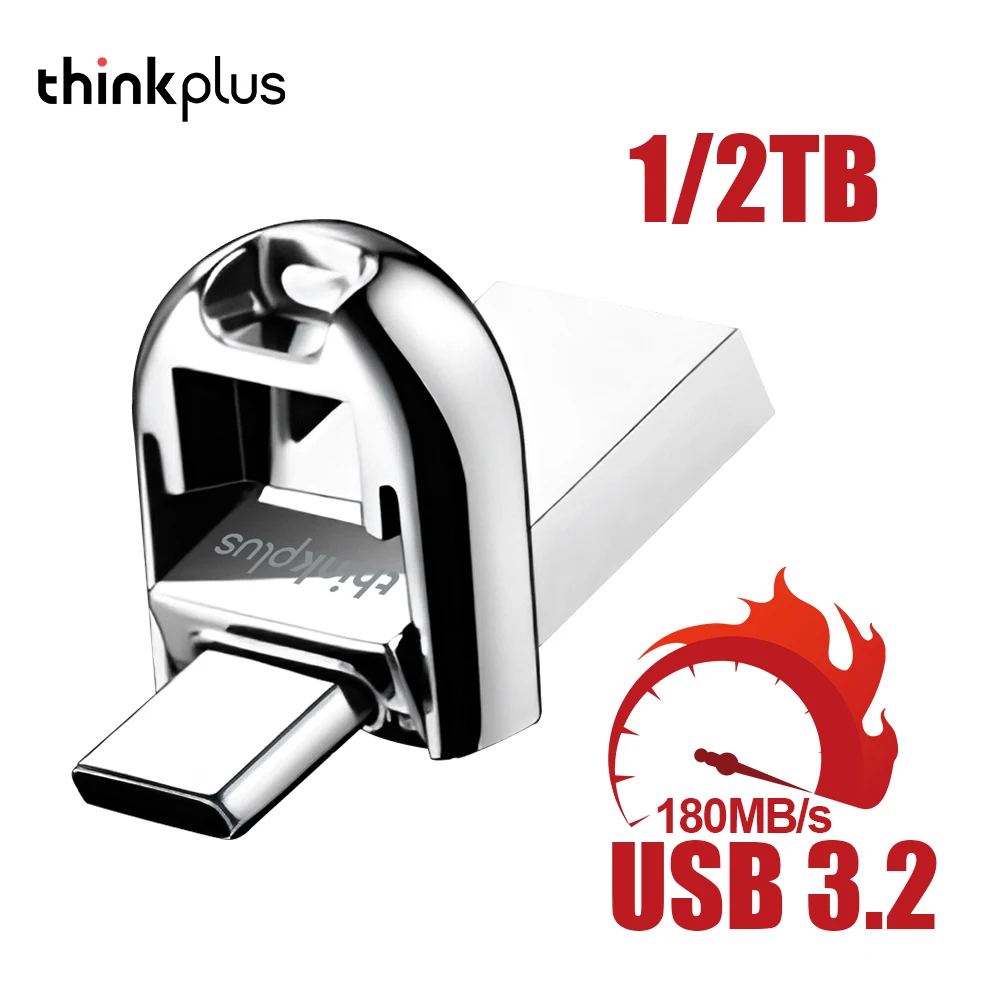 

Lenovo 2 in 1 USB 3.0 Flash Drive 2TB 1TB 512GB 256GB Type-c High Speed OTG Pendrive 128GB Portable storage Waterproof USB Stick
