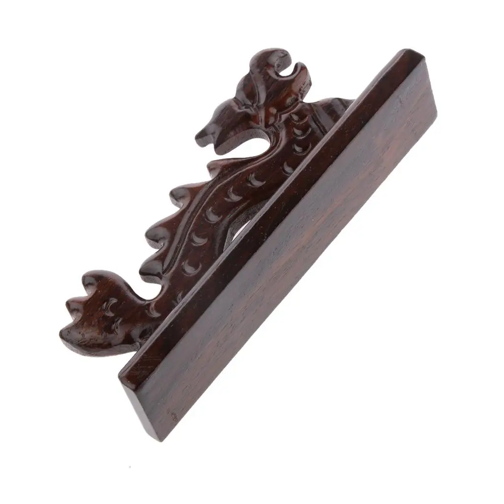 Резная твердая древесина Дракон Китайский держатель щетки подставка