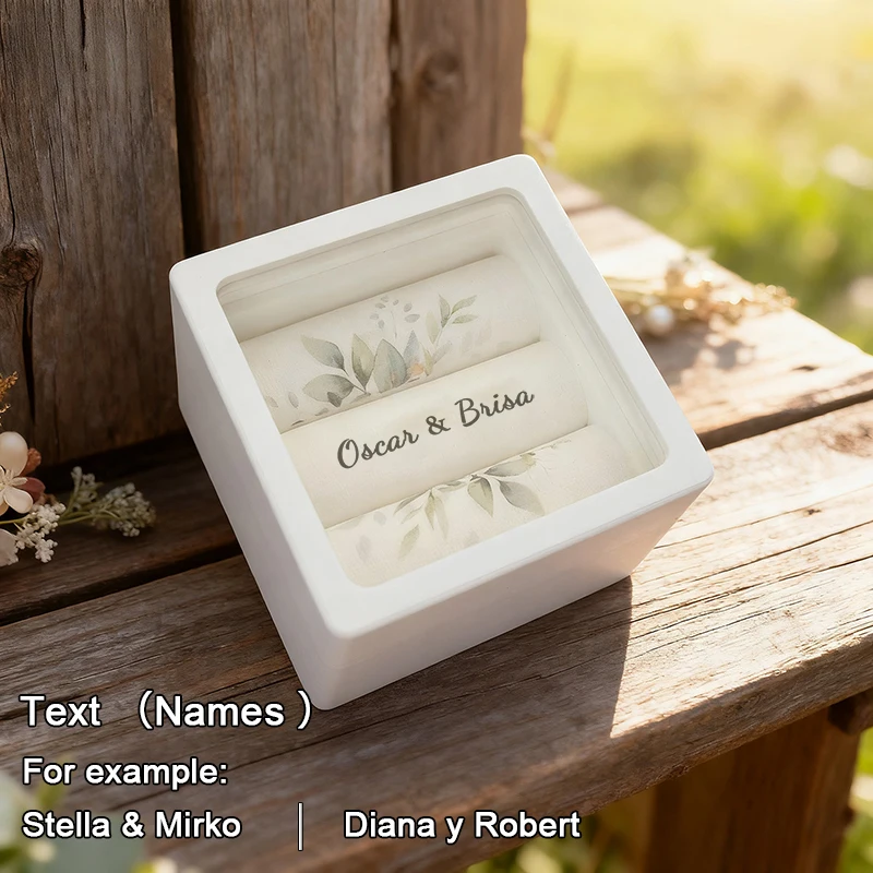 

Персонализированная коробка для обручальных колец