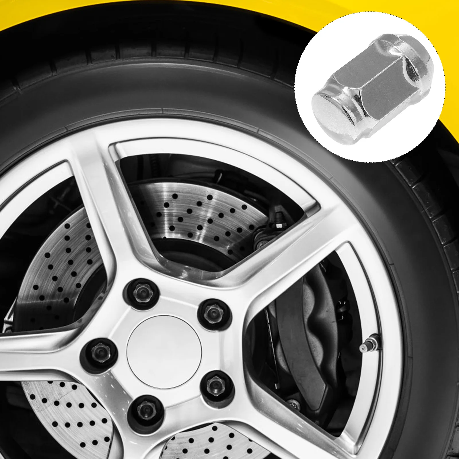 

20pcs Universal 12x1.5 Car Wheel Nut Caps Hub Screw Cover Bolt Rims Compatible for )