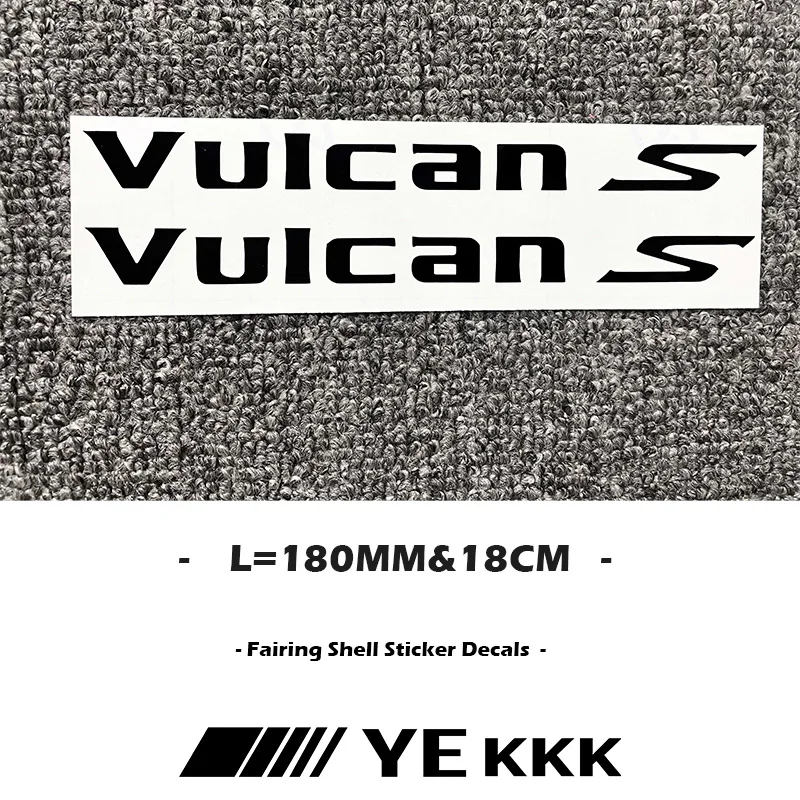 2X 180MM Motorcycle Fairing Shell Hub Head Shell Fuel Tank Sticker Decal White Black For KAWASAKI VULCAN S