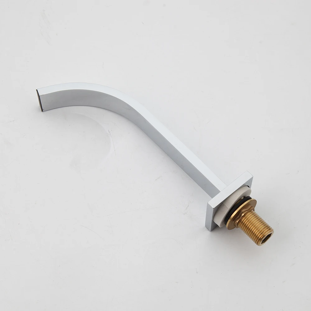 KEMAIDI Chrome Polish Bathroom Bathtub Faucet Washbasin Filler Brass Double Handles 3pcs Mixer Stream Spray Tap