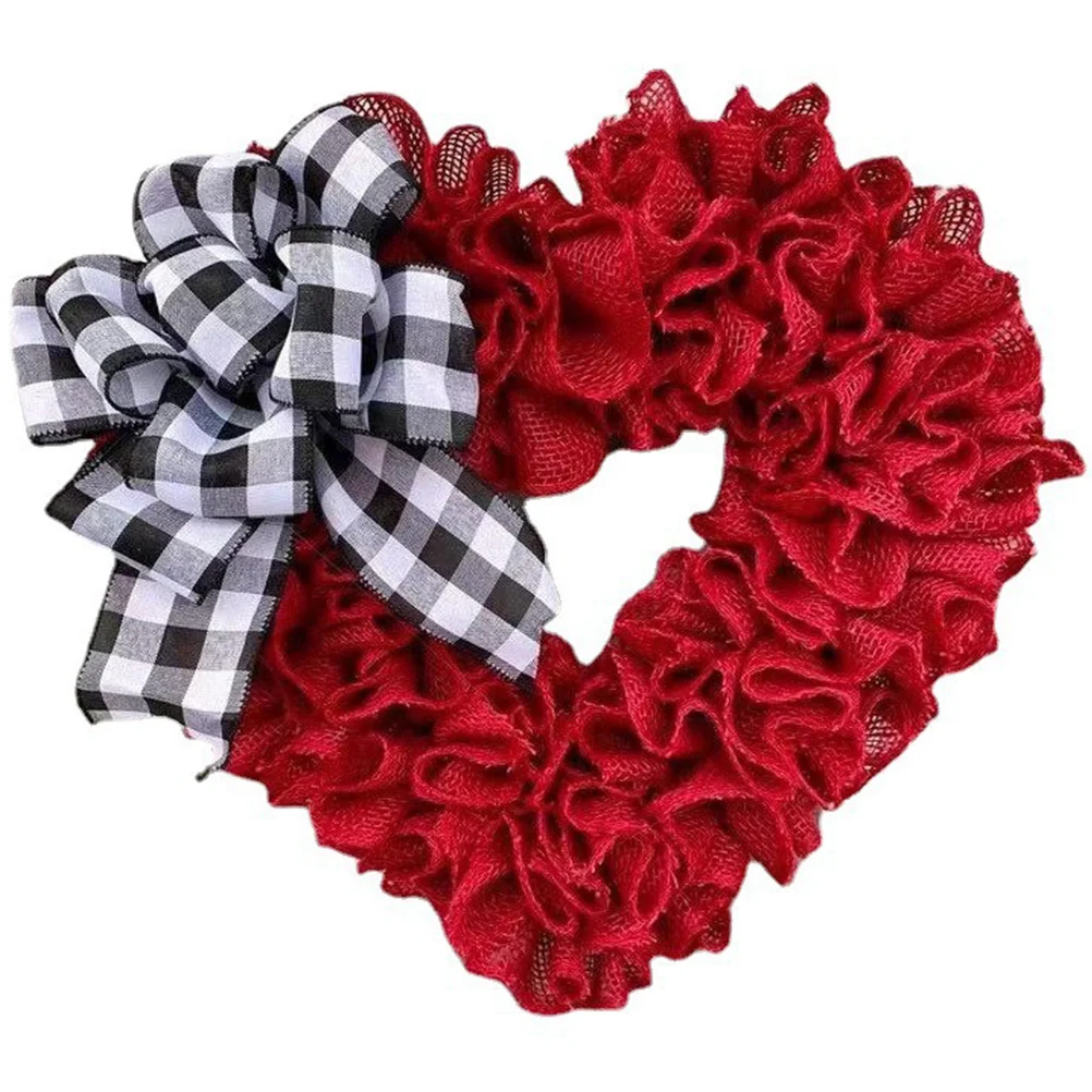 

Valentine Wreath Flower Heart Hanging Garland Festival Front Door Pendant