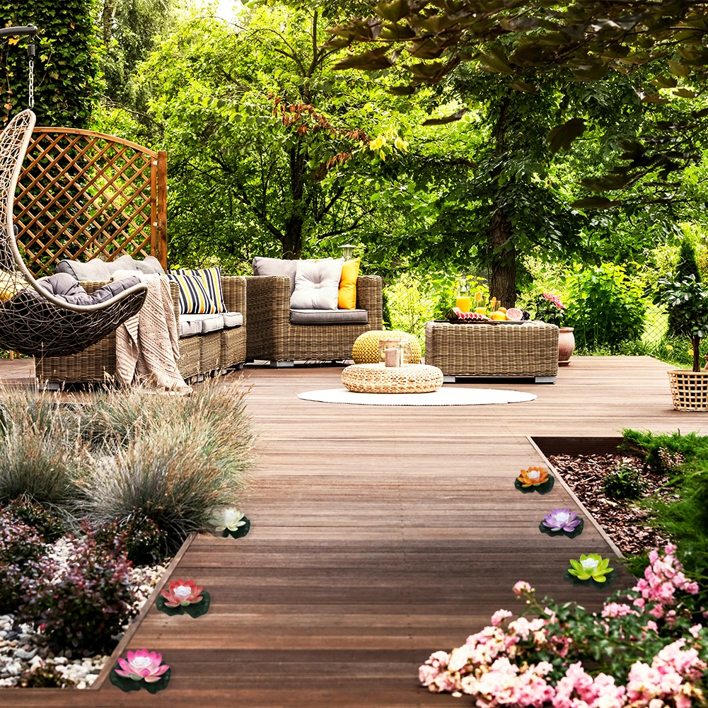 

Светодиодный Водонепроницаемые Плавающие лампы в виде цветка лилии