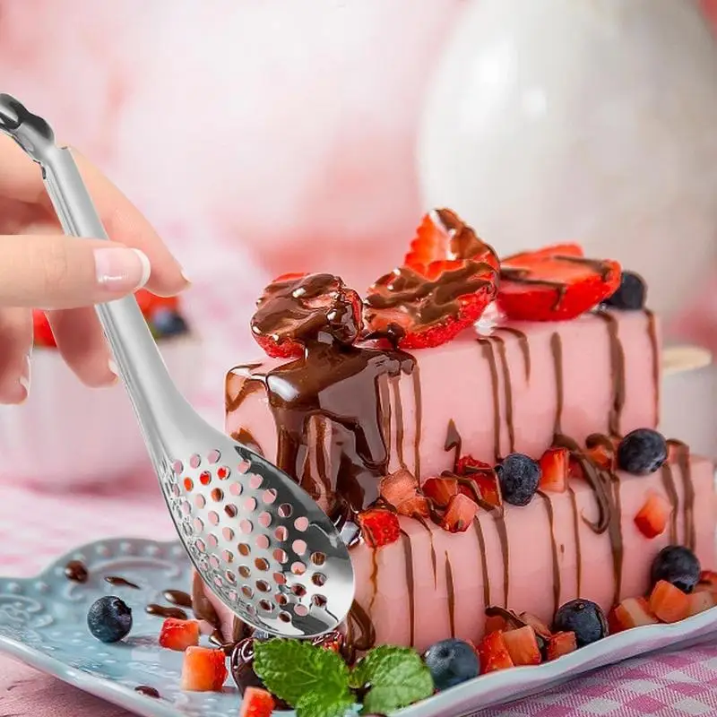 Ложка сферическая из нержавеющей стали ложка для икры с прорезью извлечения