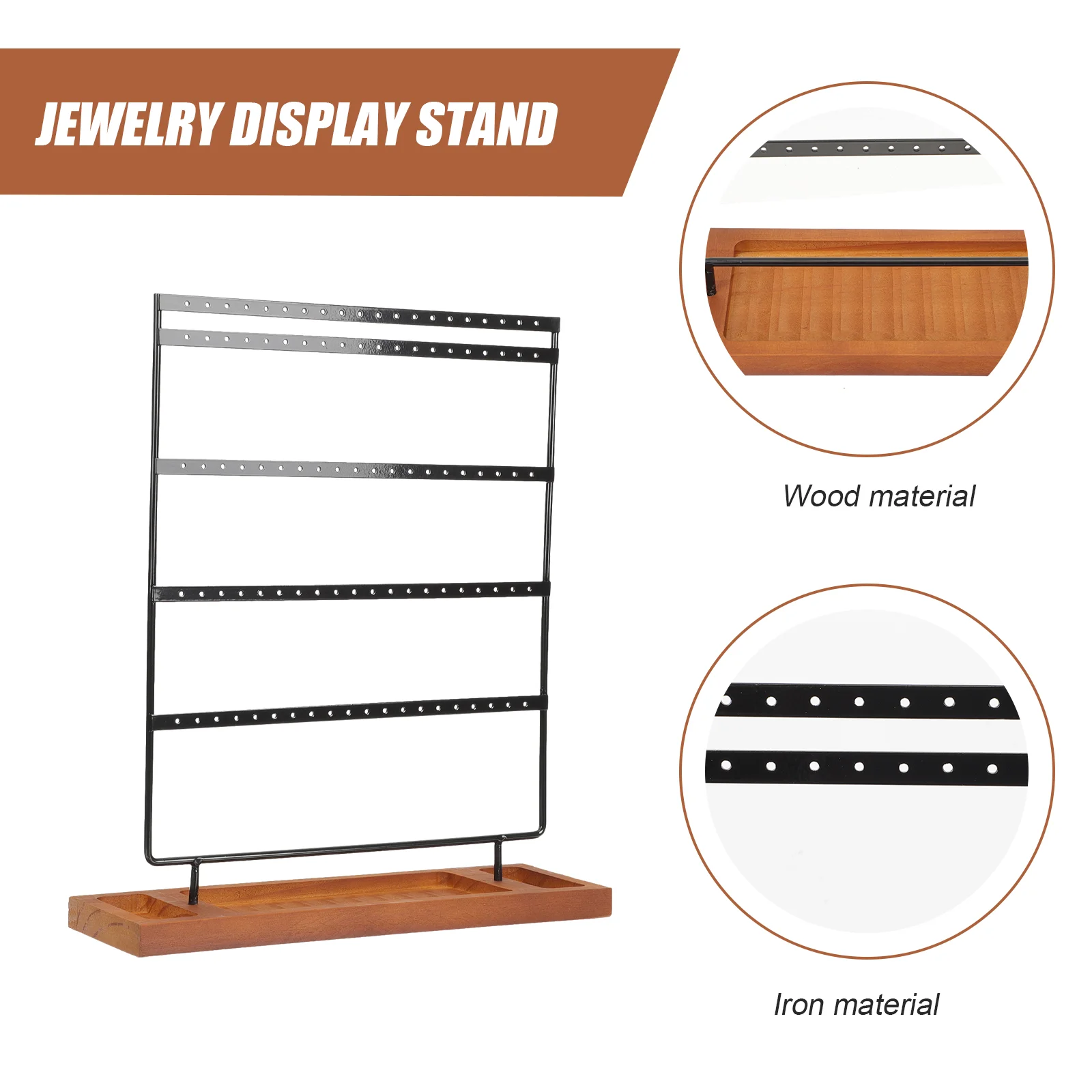 Earring Holder Jewelry Display Rack Organizer Stand Necklace Earrings Ear Stud Hanging Storage Desktop Studs Tower Dangle Tier