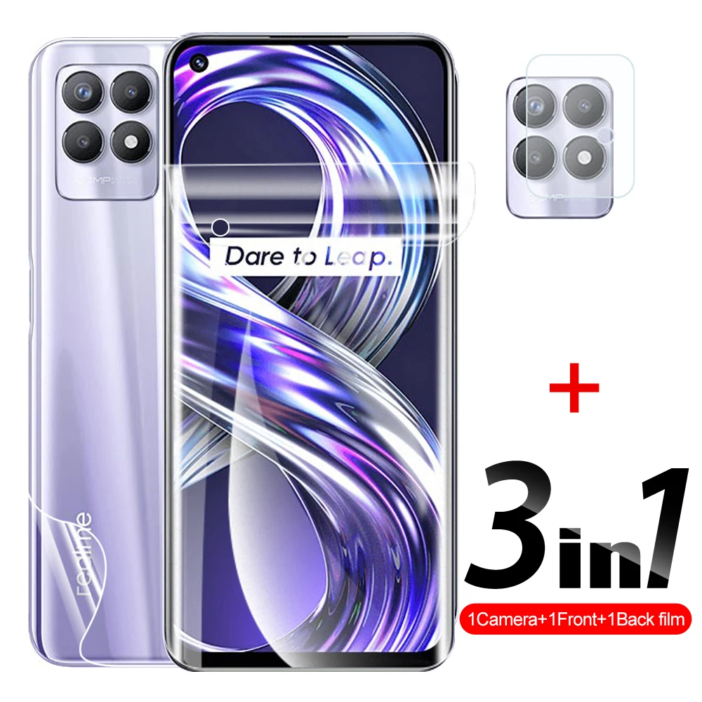 

Гидрогелевая защитная пленка 3 в 1 для объектива OPPO Realme 8i 8 5G 8Pro 9i 9Pro + 9 Pro + Plus, защитная пленка 6,6 дюйма RMX3151
