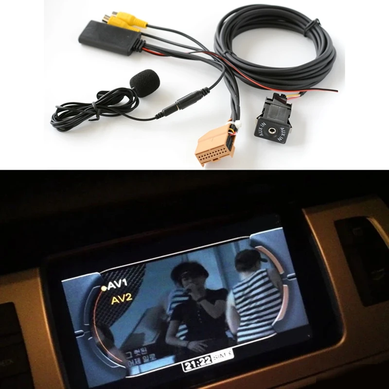 12 В MMI 2G Автомобильный Bluetooth AUX кабель адаптер Музыкальный Аудио Микрофон Для Q7 A6 A8