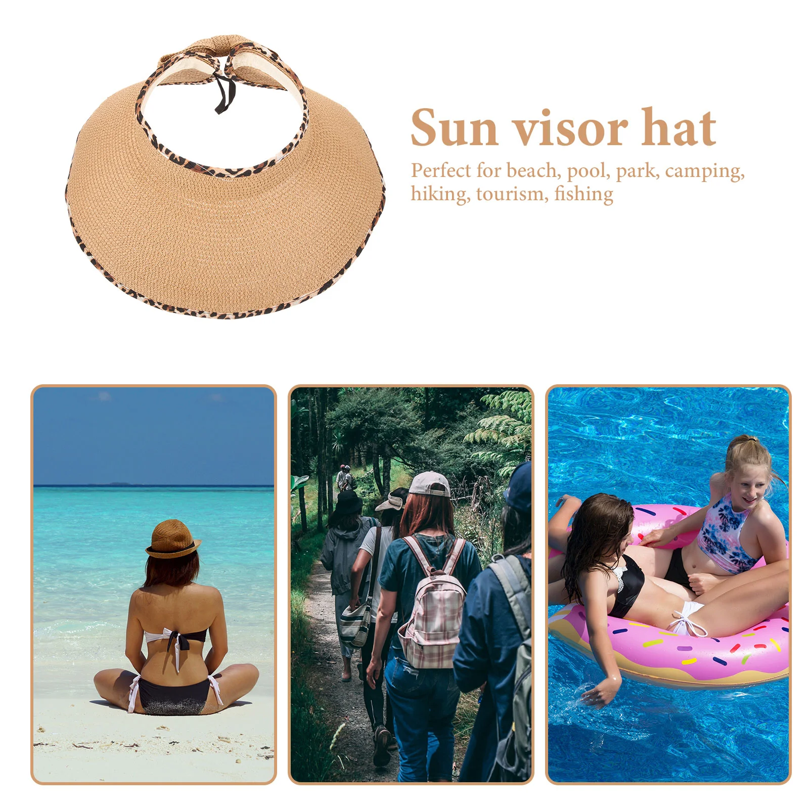 

Соломенная шляпа с козырьком, складная шляпа от солнца, женская шляпа с широкими полями, регулируемая шляпа от солнца, Пляжная Шляпа