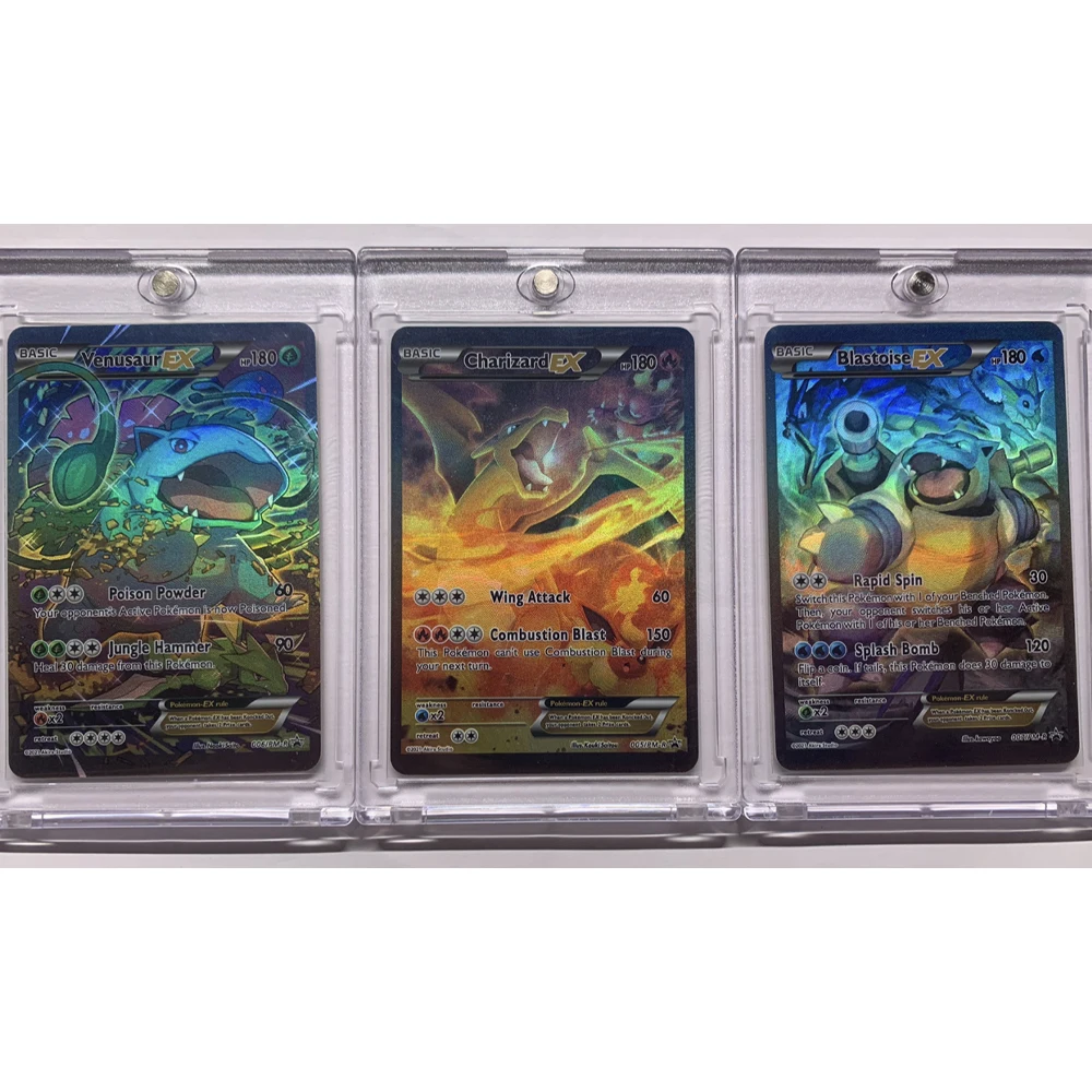 9 шт./компл. покромон флэш-карта Charizard blastise Venusaur Pikachu Классическая игра Аниме