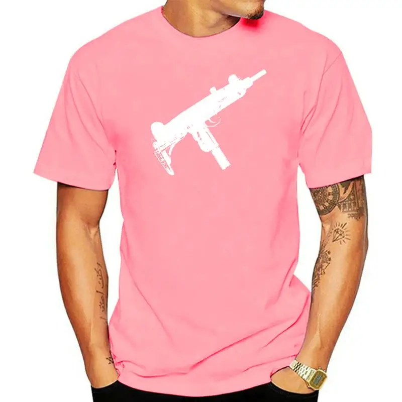 

UZI Israel gun rifle weapon black 100% cotton top military t-shirt