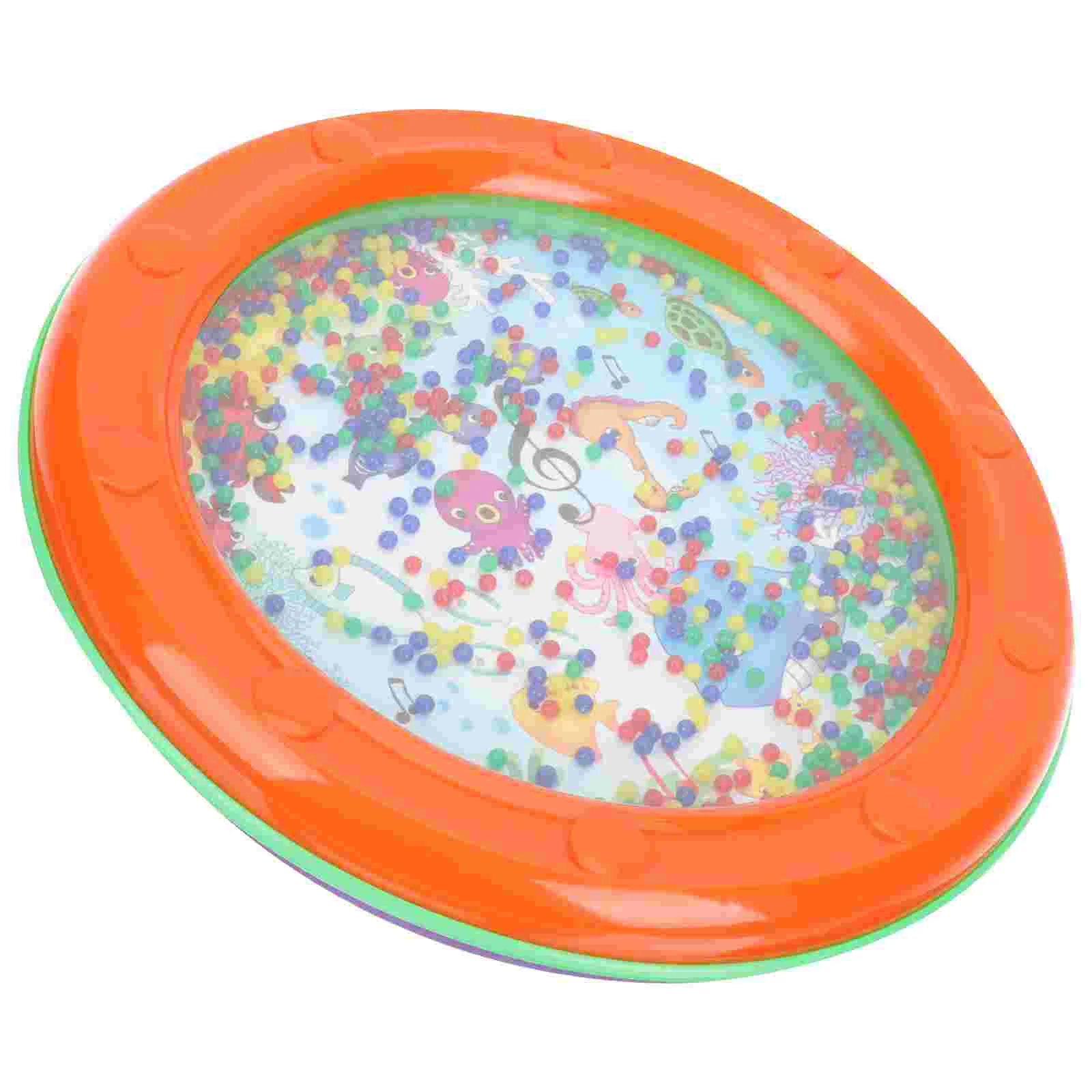 

Ocean Drum Kids Percussion Playthings Tambourines Gentle Sea Sound Plastic Hand Instrument Child Playes