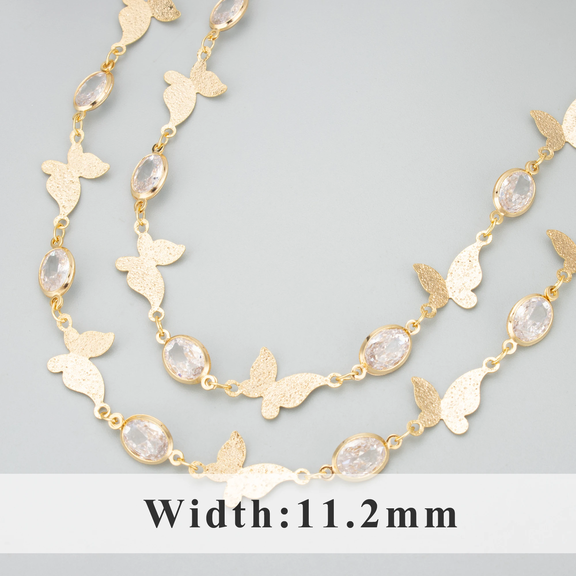 GUFEATHER C353 цепочка 18k покрытие золотом и родием медь никель без циркона шармы