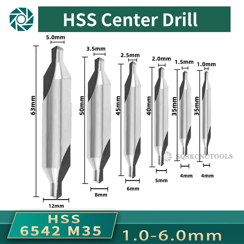 Комбинированные центральные сверла HSS 60 градусов зенкеры набор угловых бит 6 шт. 1