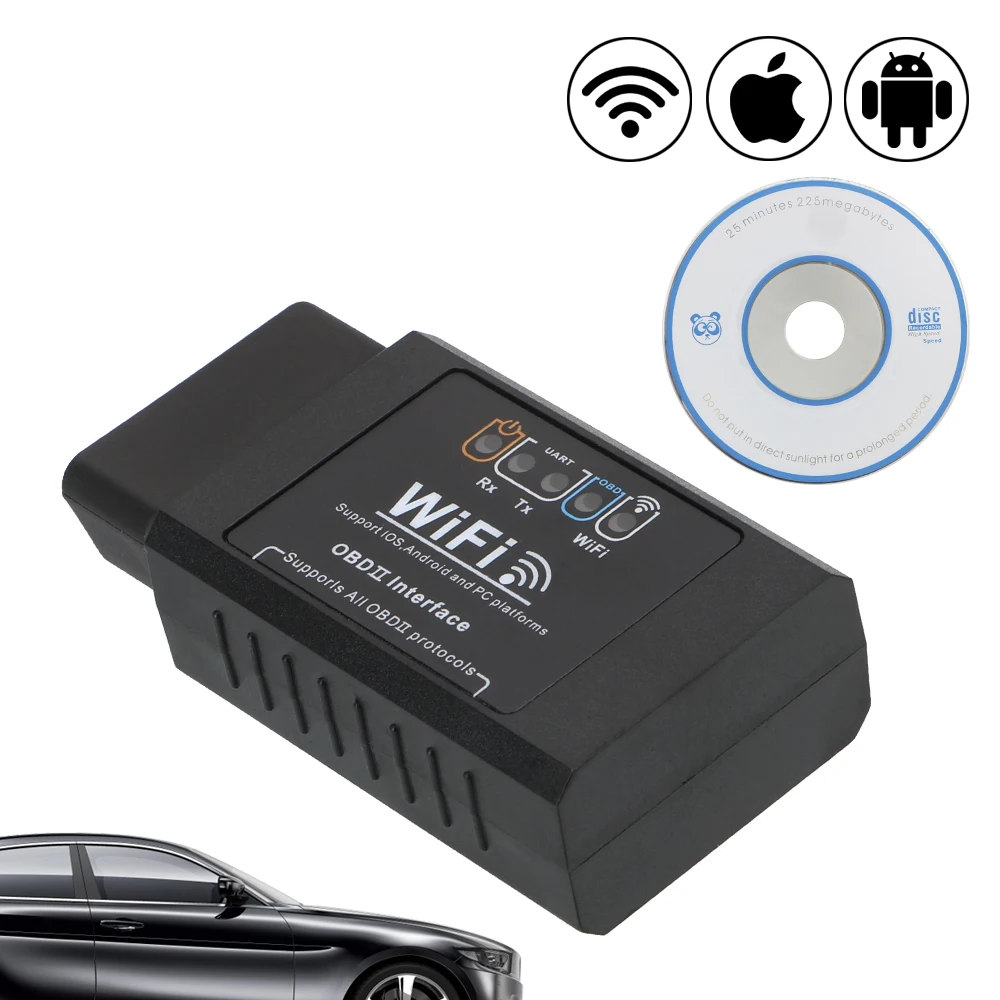 

Check Engine Light Diagnostic Tool Automotive Diagnostic Scanner OBDII Scan Tool for iOS & Android Car Detector OBD2 ELM327 WIFI