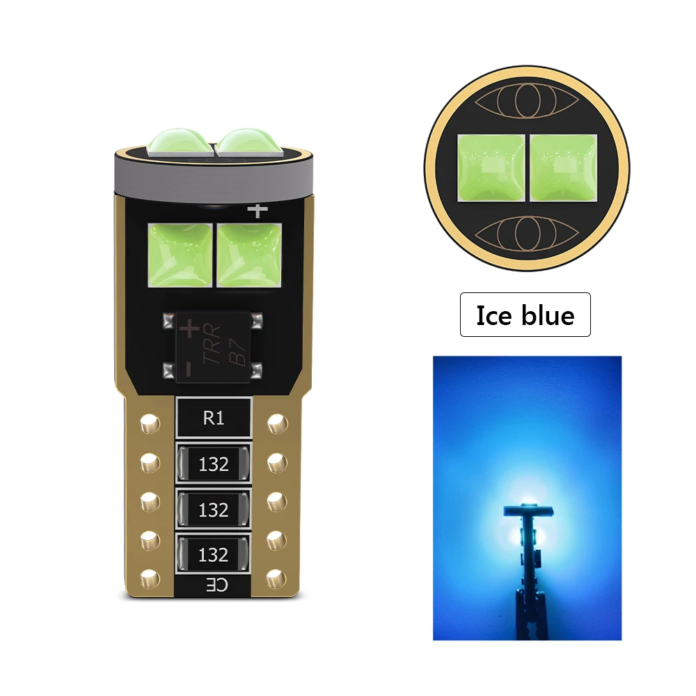 

Guadsun 2 шт. T10 W5W LED 168 194 W3W 3030 6SMD лампы Canbus для салона автомобиля, освещение номерного знака, купольная лампа белого ледяного синего цвета