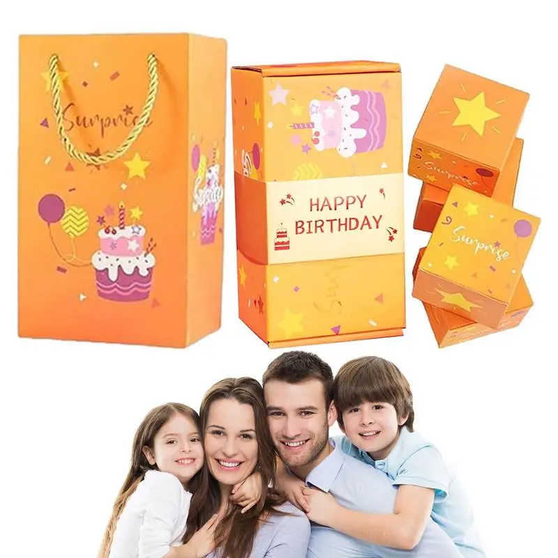 

Surprise Bounce Gift Box Creativity Folding Bouncing Red Envelope Gift Box DIY Folding Carton Gift Box For Weddings