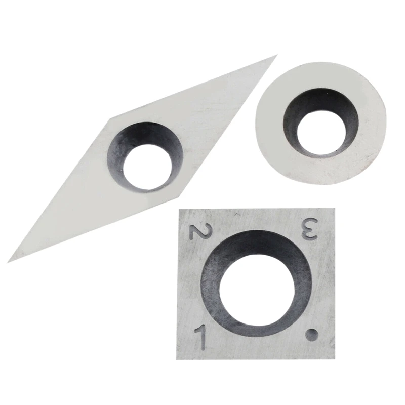 

3Pcs Tungsten Carbide Inserts Cutter Set For Wood Turning Working Lathe Tool