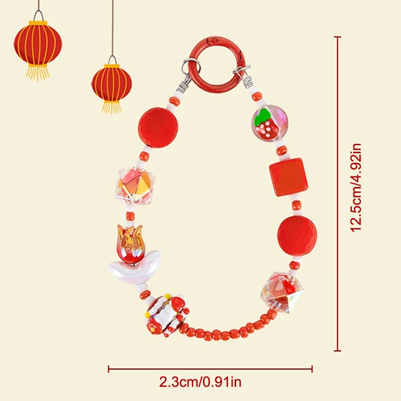 Новогодний ремешок для телефона-тюльпана брелок в стиле Ins цепочка мобильного