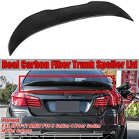 high quality psm style real carbon fiber f10 car rear trunk boot lip spoiler wing lid for bmw f10 5 series 4 dr sedan 2011 2017