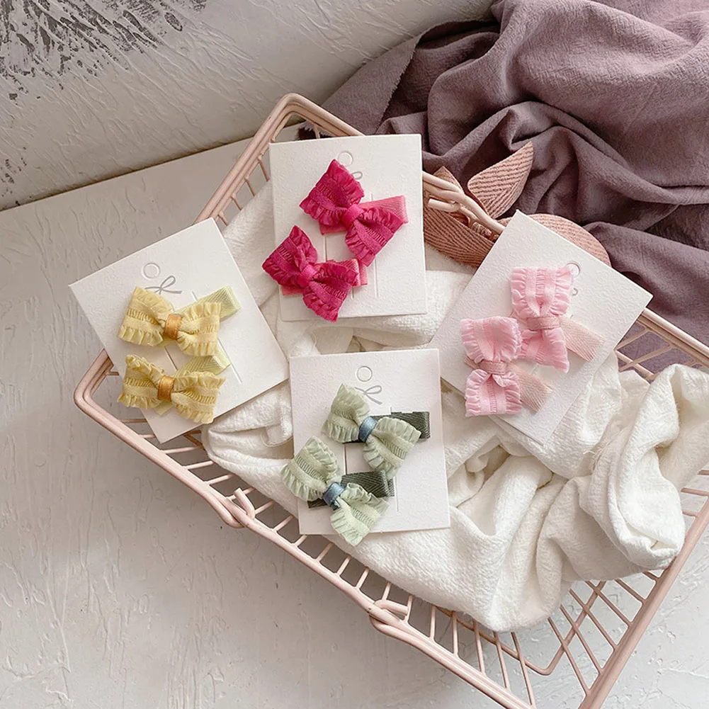 

South Korea's Spring And Summer Net Celebrity New Candy Color Bow Hair Catching Clip Hair Clip Girls Back Head Hair Clip