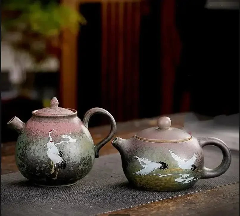 Винтажная печь для изменения керамики чайник китайский чайный сервиз фарфоровый