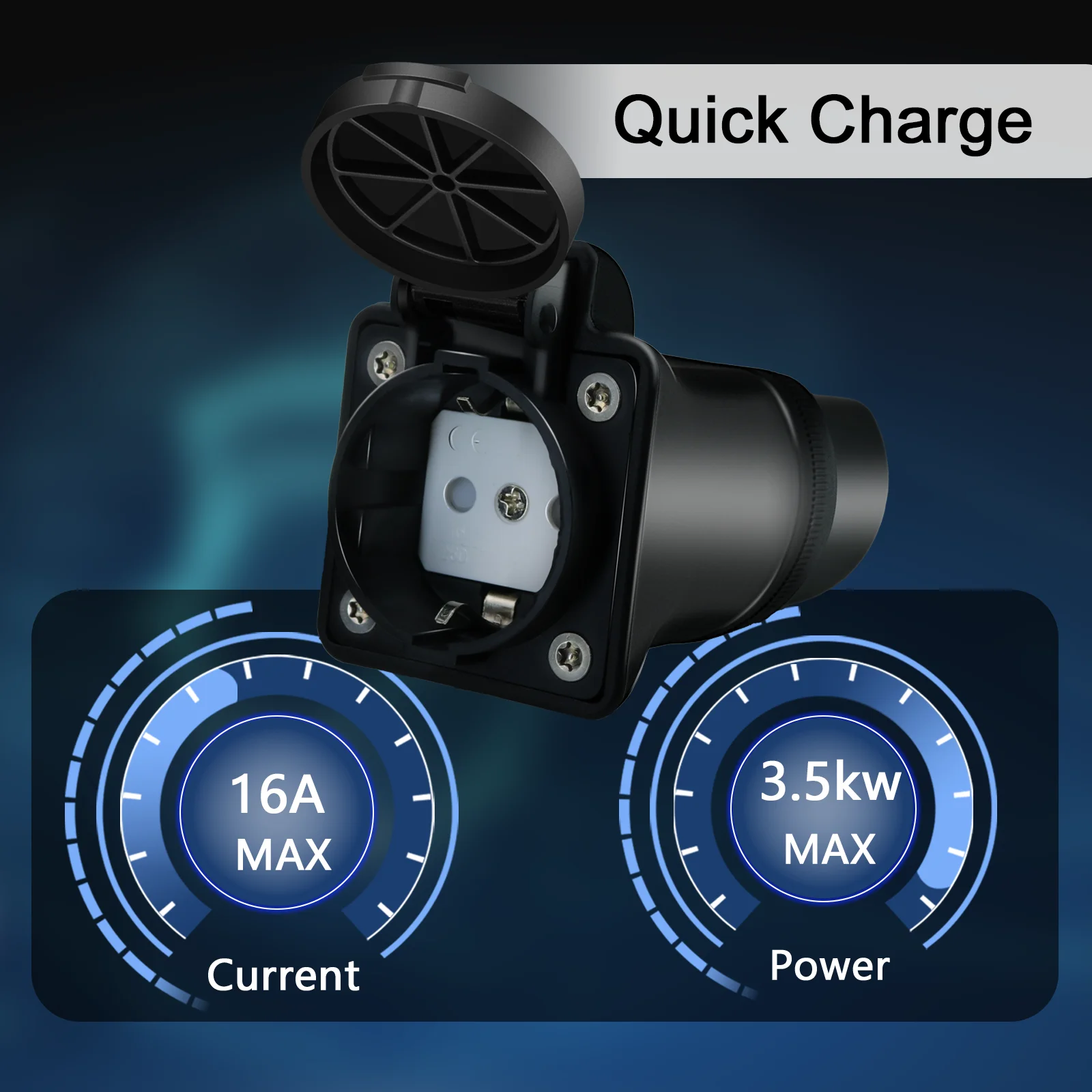 Адаптер GUWIEYG Type2 — Schuko зарядное устройство для электромобилей 16 А или адаптер