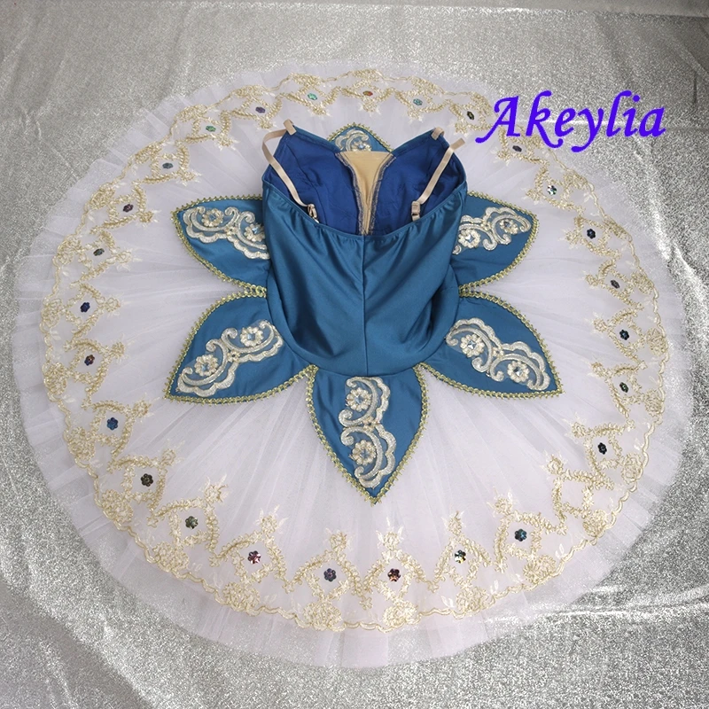 Балетная пачка Akeylia голубая Классическая танцевальная 7 слоев 20095