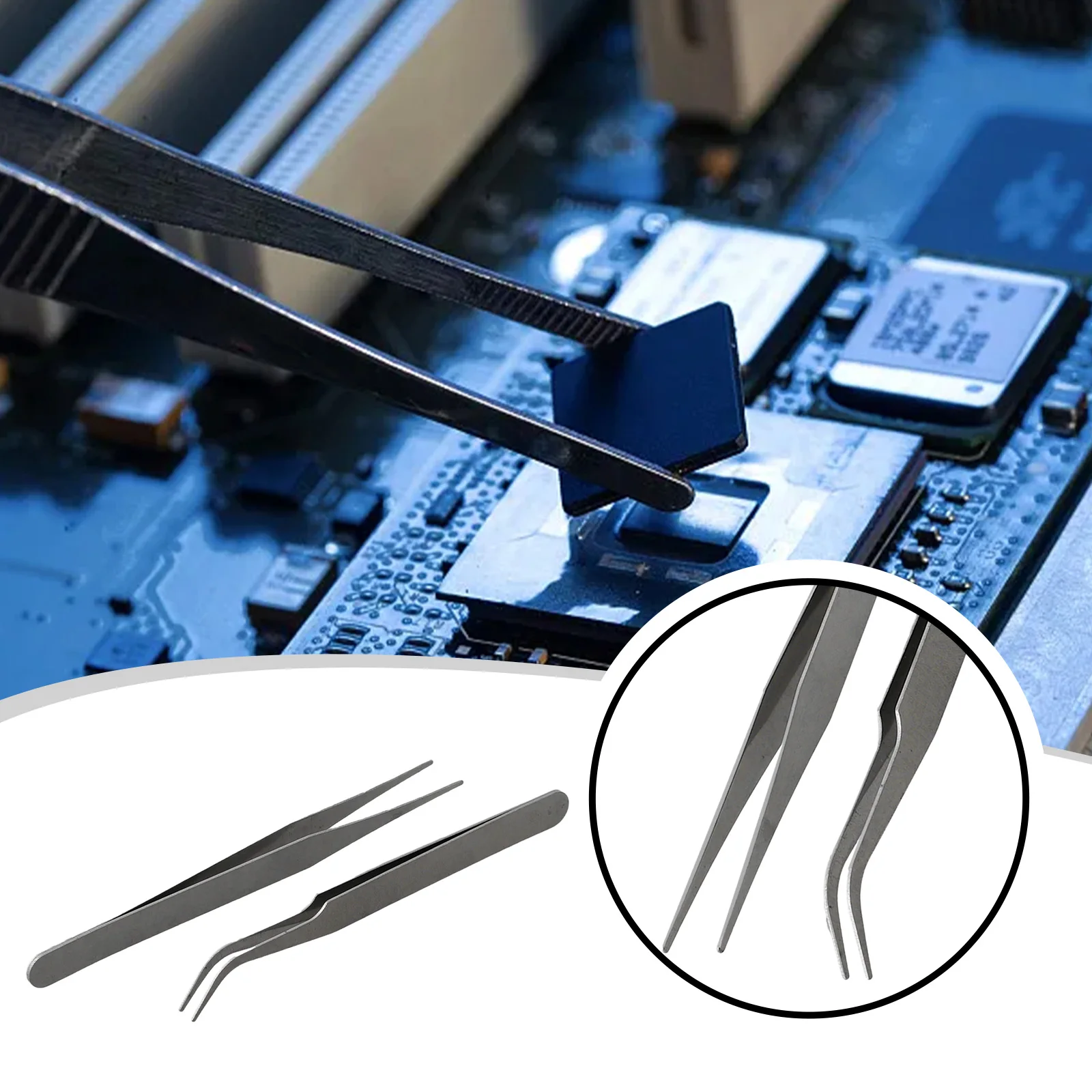 Для сбора деталей 2 шт. пинцет мини-пинцет из нержавеющей стали антимагнитный