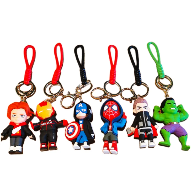 

Marvel Cartoon Anime Captain America Spiderman Iron Man Cute Keychain Avengers Alliance Hand Office Aberdeen Backpack Pendant
