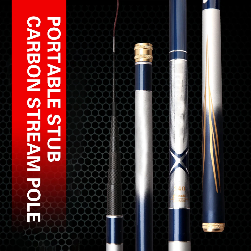 

Ultralight Hard Telescopic Carbon Fiber Fishing Rods 28ton Stream Handle Pole for Freshwater Lake Carp 3.6M 5.4M 6.3M 7M Feeder