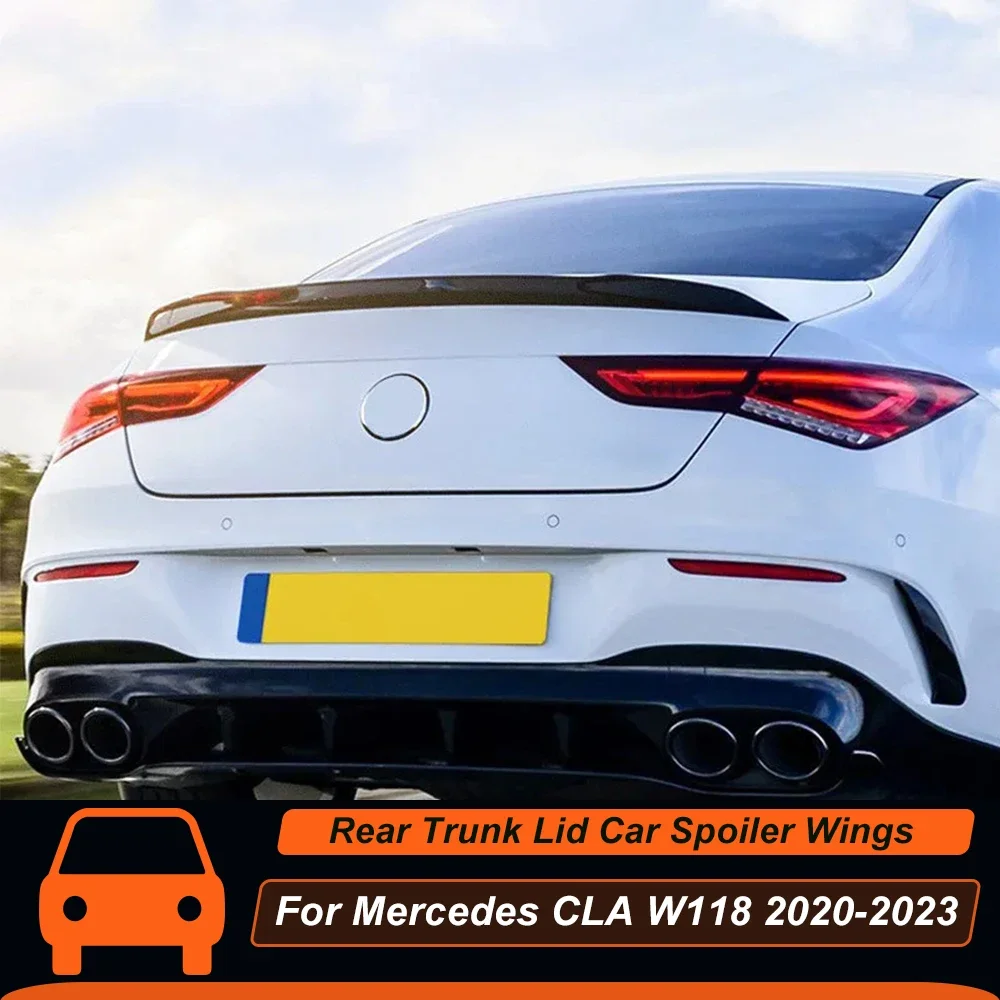 Для Mercedes CLA W118 2020 2021 2022 2023 крышка багажника автомобильный спойлер губа хвост утки