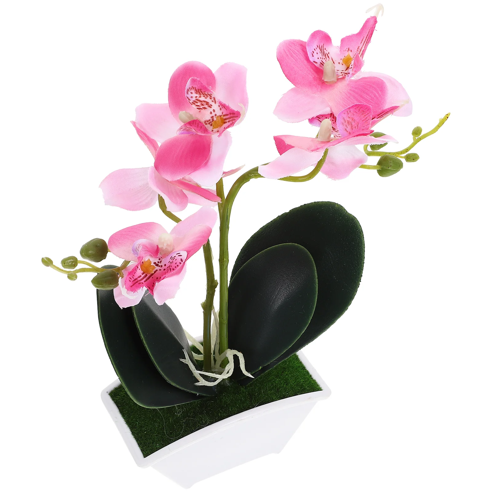 

Orchid Spring Decor Decorations Home Desktop Pots Table Silk Flower Faux Plants Bathroom Mini Orchids Ornament