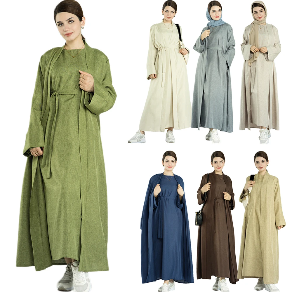 

2023 Turkey Muslim Women Open Abaya Cardigan Maxi Dress Dubai Kaftan Islamic Kimono Arab Robe Ramadan Modest Eid Jalabiya Caftan