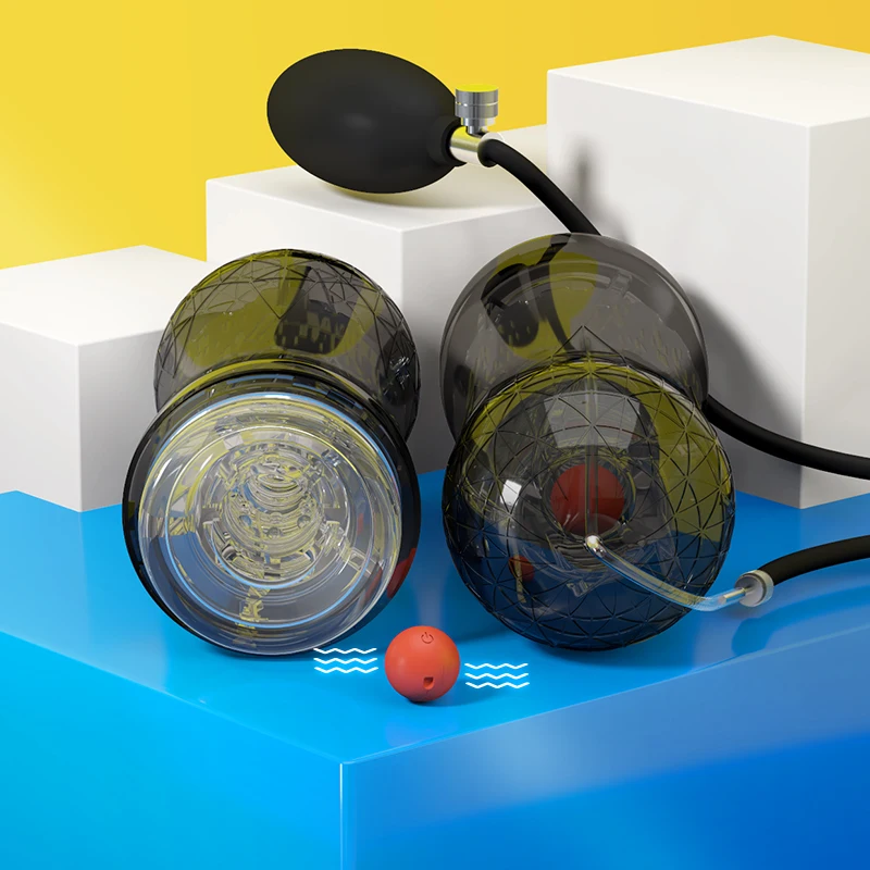 Мастурбатор с вибрацией Мужской пенис насос для мужского члена прозрачная