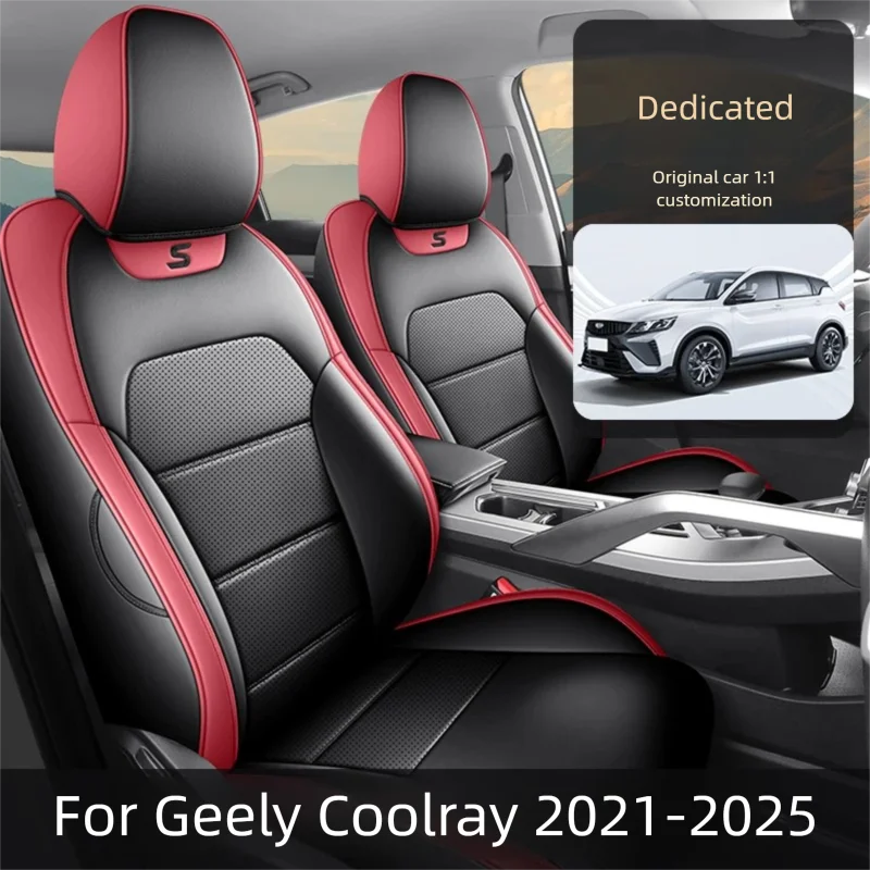 Фото Для Geely Coolray 2021-2025 (BinYue SX11) – Комплект чехлов на сиденья с полным покрытием, водонепроницаемые, устойчивые к царапинам, всесезонные №1