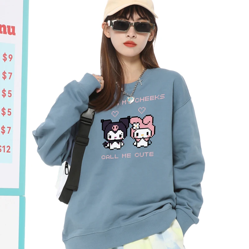 Японский бренд Sanrio кобрендовая толстовка с круглым вырезом Женская нишевая