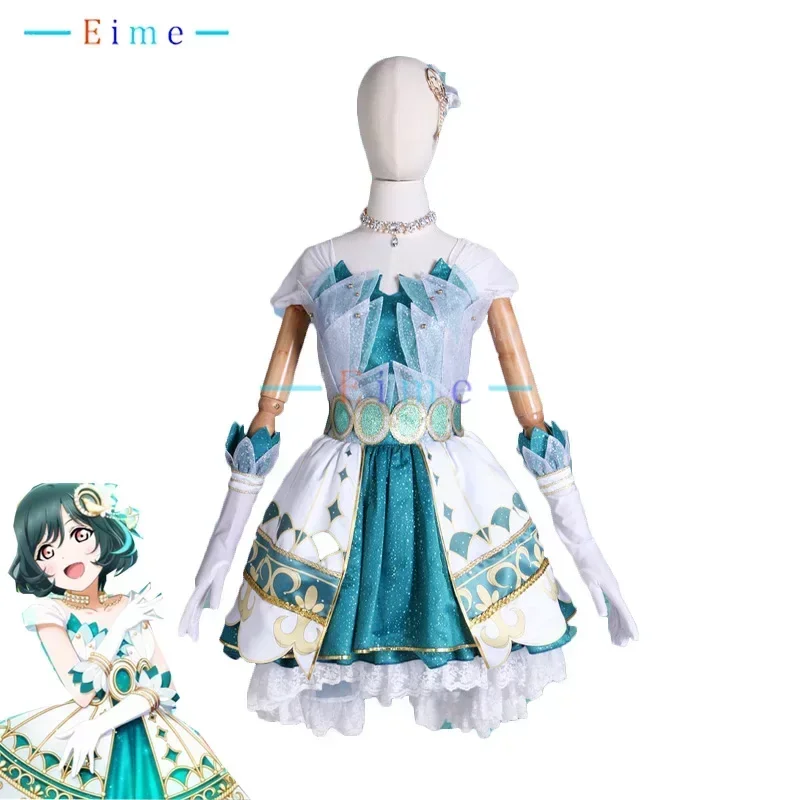 LoveLive nijigсаки средней школы Mifune Shioriko косплей костюм женское милое зеленое платье