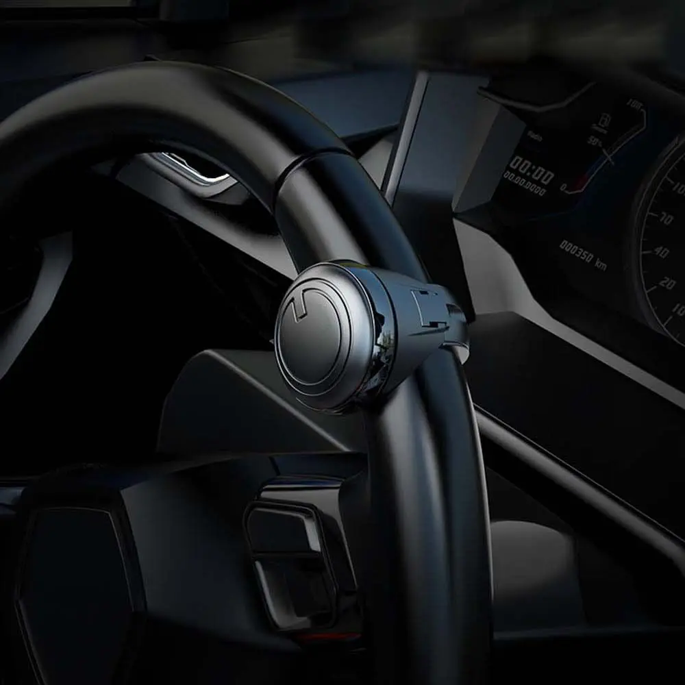 

Turning Steering Wheel Booster Spinner Knob 360 Degree Rotation Metal Bearing Power Handle Ball Shaped