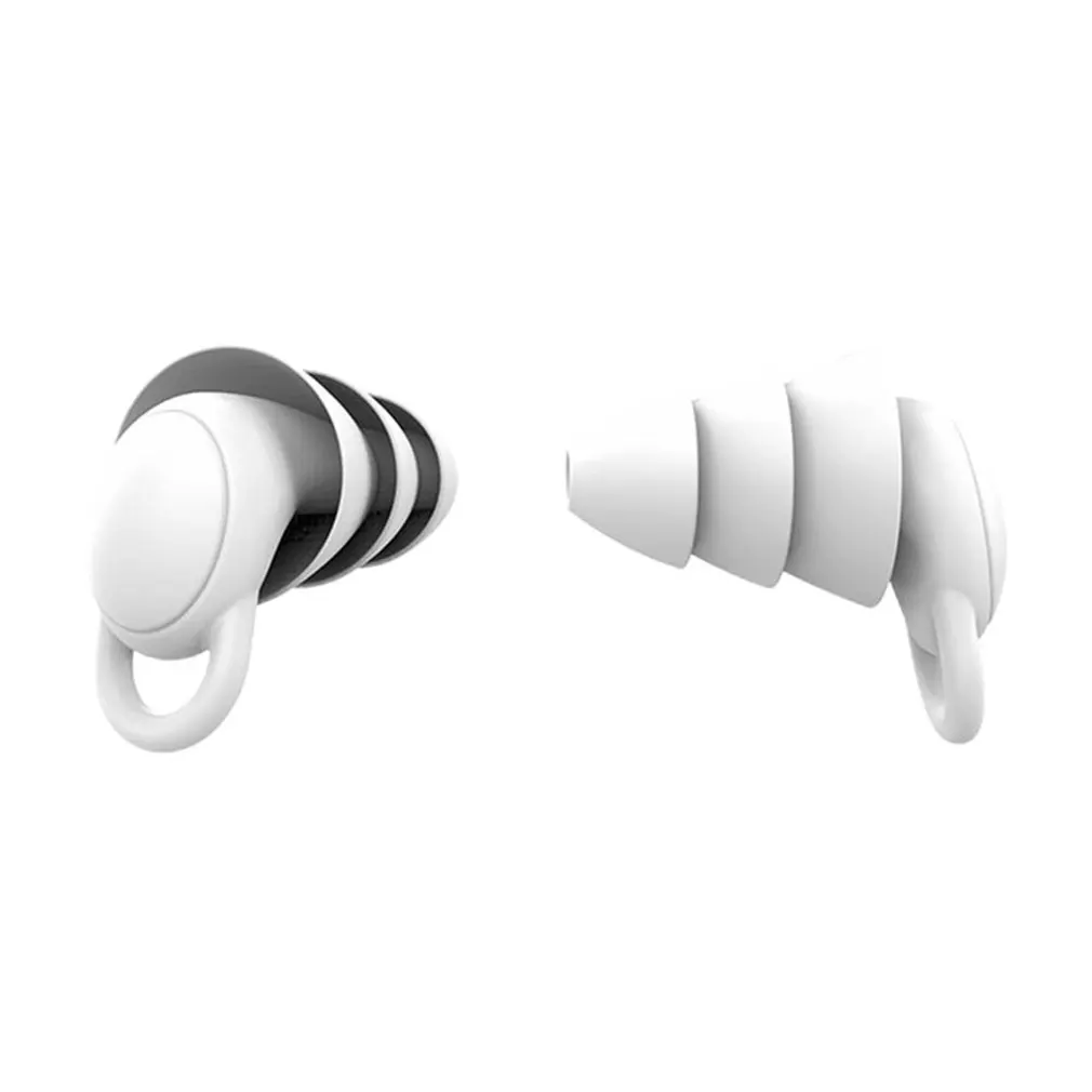 

Reusable Silicone Ear Plugs Waterproof Noise Reduction Earplugs for Sleeping Swimming Snoring Concerts