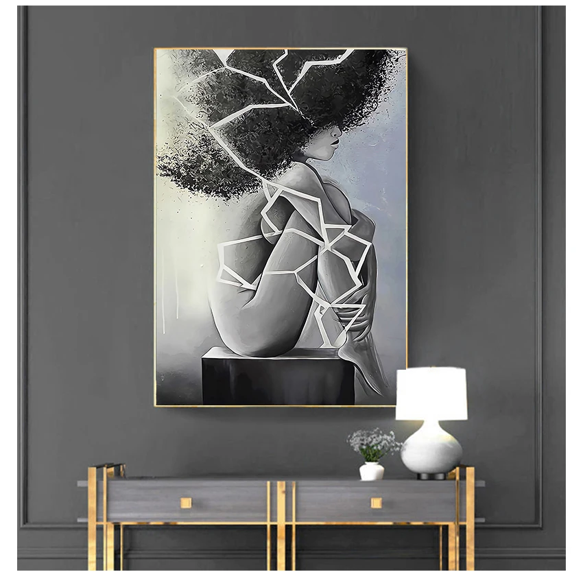 

Print And Posters Wall Art Canvas Paintings Picture For Bedroom Room Modrem Home Dercor Black And White Abstract Woman